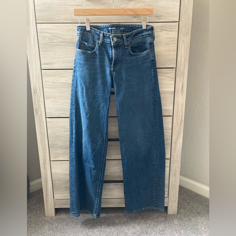 Old Navy mid rise wide leg jeans size 2